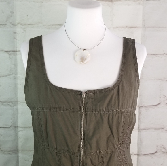 Steilmann 8 Army Green Sleeveless Cargo Midi Dress - Picture 2 of 8